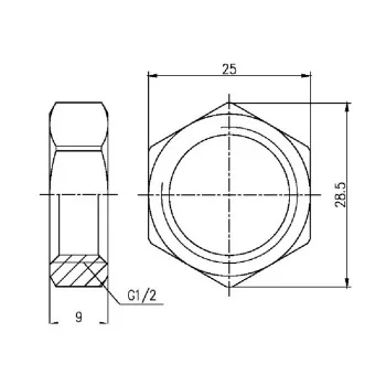 Контргайка Thermo Alliance Forte 1/2