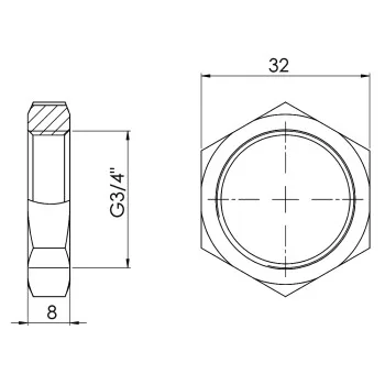 Контргайка Thermo Alliance Forte 3/4