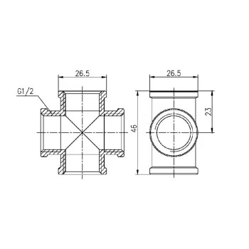 Крестовина Thermo Alliance Forte 1/2