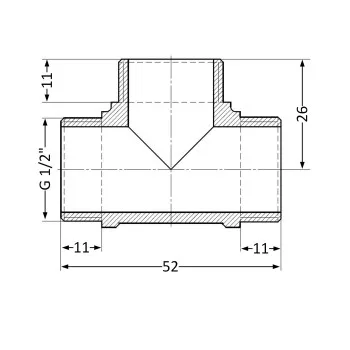 Тройник Thermo Alliance Standart 1/2