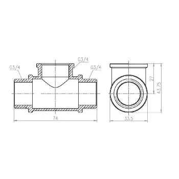 Тройник Thermo Alliance Forte 3/4