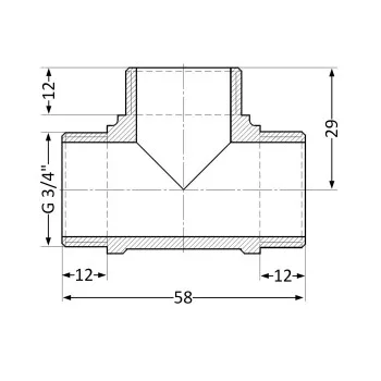 Тройник Thermo Alliance Standart 3/4