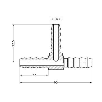 Тройник Thermo Alliance Standart 14 SD41714