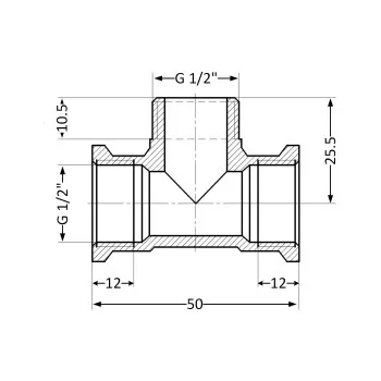 Тройник Thermo Alliance Standart 1/2