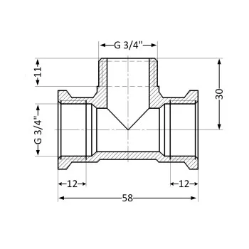 Тройник Thermo Alliance Standart 3/4