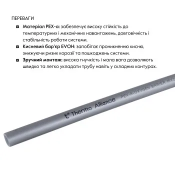 Труба для тёплого пола Thermo Alliance из сшитого полиэтилена PEX-a EVOH 16x2.0 мм (240 м) TAS00316240