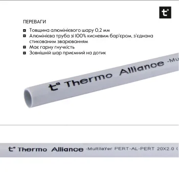 Труба Thermo Alliance металлопластиковая PERT-AL-PERT 20x2.0 мм (100 м) TAS01120100