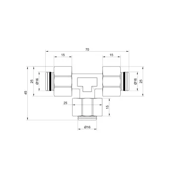 Тройник обжимной Thermo Alliance Standart 16 SD158W161616