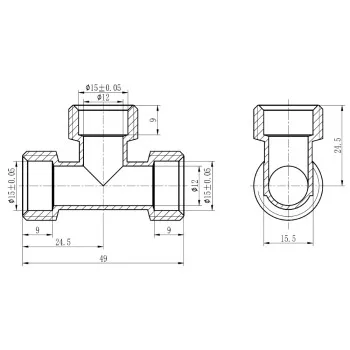 Тройник обжимной Thermo Alliance Forte 16 SF176W161616