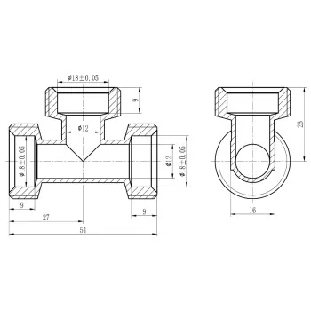 Тройник обжимной Thermo Alliance Forte 20 SF176W202020