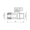 Кран кульовий обтискний Thermo Alliance Forte 20х3/4