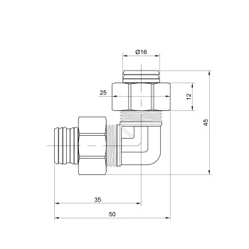 Уголок обжимной Thermo Alliance Standart 16 SD155W1616