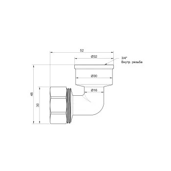 Уголок обжимной Thermo Alliance Standart 20х3/4