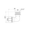 Уголок обжимной Thermo Alliance Standart 20х1/2