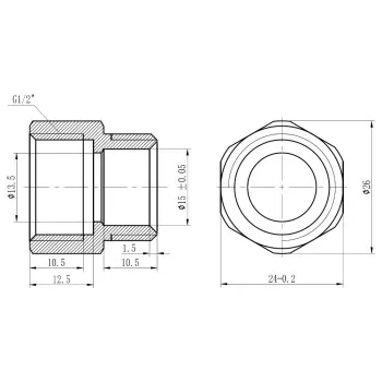 Муфта обтискна Thermo Alliance Forte 16х1/2