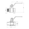 Кран шаровой Thermo Alliance Base 1 1/2 ВН для воды (рычаг) SD605W40