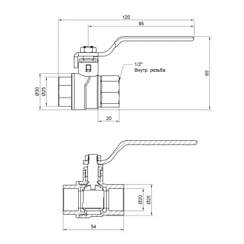 Кран шаровой Thermo Alliance Forte 1/2