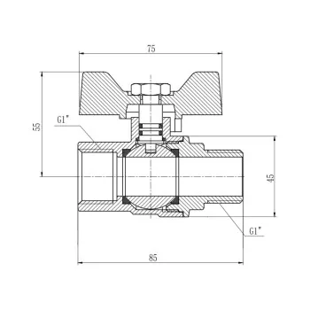 Кран шаровой Thermo Alliance Forte 1