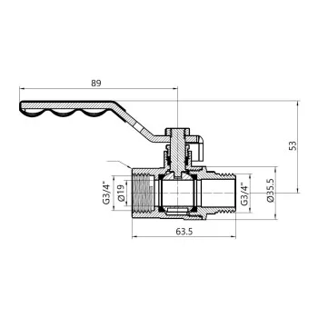 Кран кульовий Thermo Alliance Standart 3/4