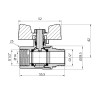 Кран шаровой Thermo Alliance Base 1/2
