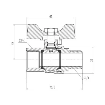 Кран шаровой Thermo Alliance Forte 3/4