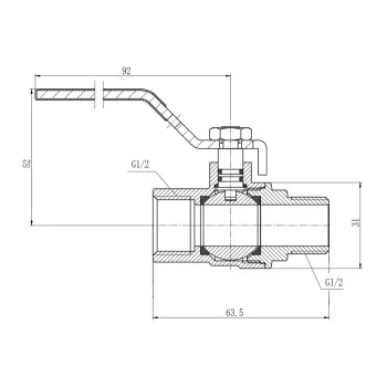 Кран кульовий Thermo Alliance Forte 1/2