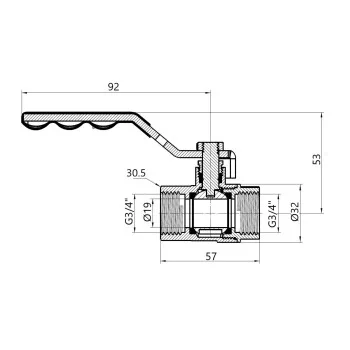 Кран шаровой Thermo Alliance Standart 3/4