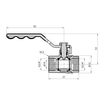 Кран кульовий Thermo Alliance Base 3/4