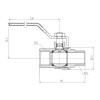 Кран шаровой Thermo Alliance Forte 1 1/4 ВН для газа (ручка) SF605G32
