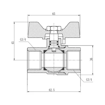 Кран шаровой Thermo Alliance Forte 3/4