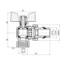 Кран Американка Thermo Alliance Standart c антипротечкой угловой 3/4 PN40 конус   SD901NW20PN40