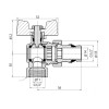Кран Американка Thermo Alliance Standart с антипротечкой угловой 1/2 PN40 конус SD901NW15PN40