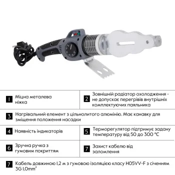 Паяльник для PPR Ø20-63 (механический), 1500 Вт Thermo Alliance BASE-101