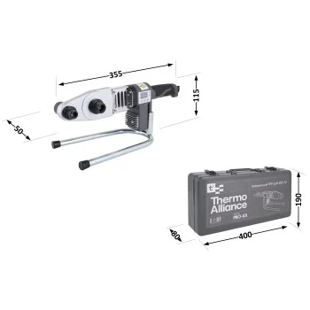 Паяльник для пластиковых труб Thermo Alliance PRO-101 Ø20-32 (автоматический с дисплеем, 600W)