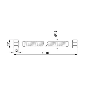 Гнучка підводка для води Thermo Alliance Standart 100 см ГГ SD397W100