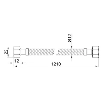 Гибкая подводка для воды Thermo Alliance Standart 120 см ГГ SD397W120