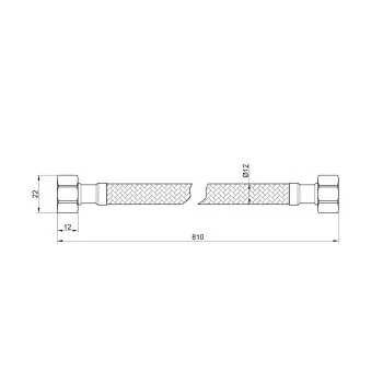 Гнучка підводка для води Thermo Alliance Standart 80 см ГГ SD397W80