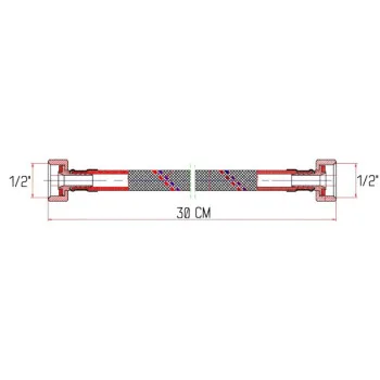 Гнучка підводка для води Thermo Alliance Forte ВВ 30 см SF381W30