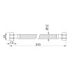 Гибкая подводка для воды Thermo Alliance Standart 30 см ГГ SD397W30