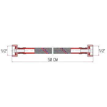 Гнучка підводка для води Thermo Alliance Forte ВВ 50 см SF381W50