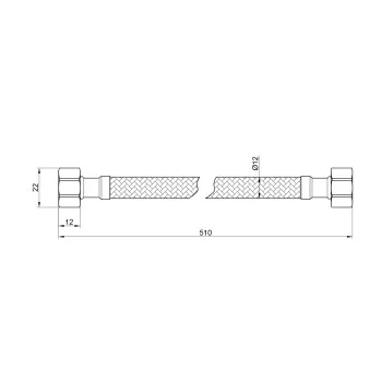 Гнучка підводка для води Thermo Alliance Standart 50 см ГГ SD397W50