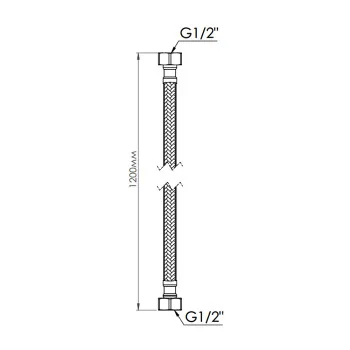 Шланг для води Thermo Alliance Standart 120 см NYLON 1/2