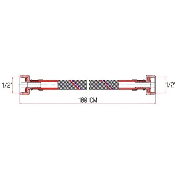 Гнучка підводка для води Thermo Alliance Forte ВВ 100 см SF381W100