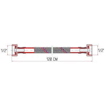 Гнучка підводка для води Thermo Alliance Forte ВВ 120 см SF381W120