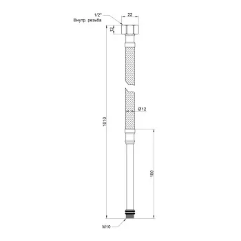 Гибкая подводка для воды Thermo Alliance Standart М10 100 см (пара) SD396W100L