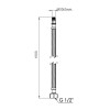 Гибкая подводка для воды Thermo Alliance Forte М10 100 см (пара) SF390W100