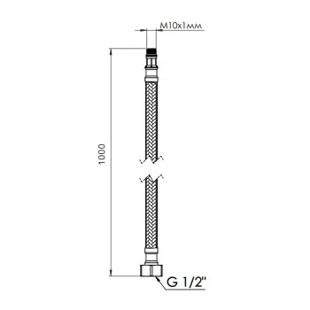 Гибкая подводка для воды Thermo Alliance Forte М10 100 см (пара) SF390W100