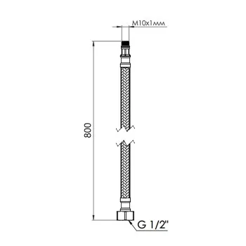 Гибкая подводка для воды Thermo Alliance Forte М10 80 см (пара) SF390W80