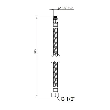 Гибкая подводка для воды Thermo Alliance Forte М10 40 см (пара) SF390W40
