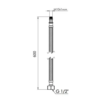 Гибкая подводка для воды Thermo Alliance Forte М10 60 см (пара) SF390W60